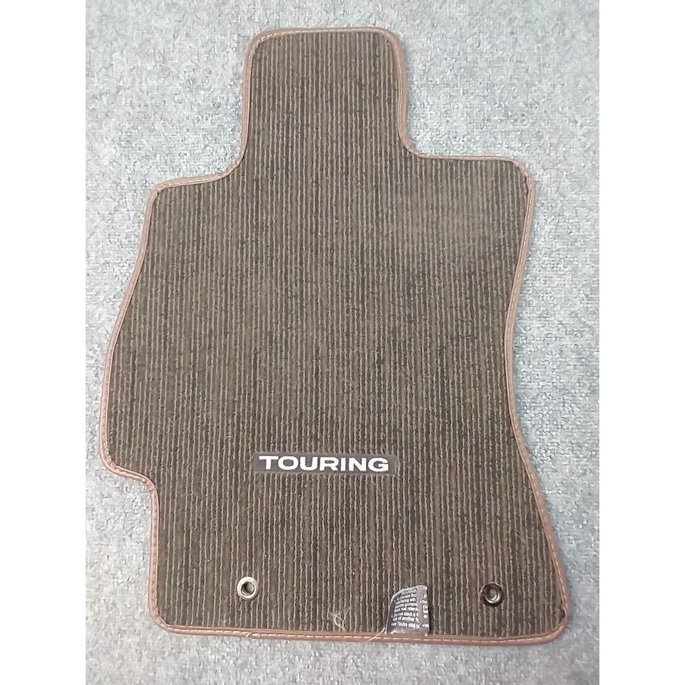 Suburu Outback Touring Car Floor Mat Brown Ribbed Carpet Tan Stitched Trim